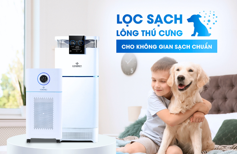 Máy Lọc Không Khí Hút Lông Chó Mèo, Hàng Chính Hãng