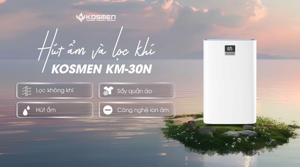 Máy lọc không khí kiêm hút ẩm được tích hợp thêm nhiều chương trình thông minh