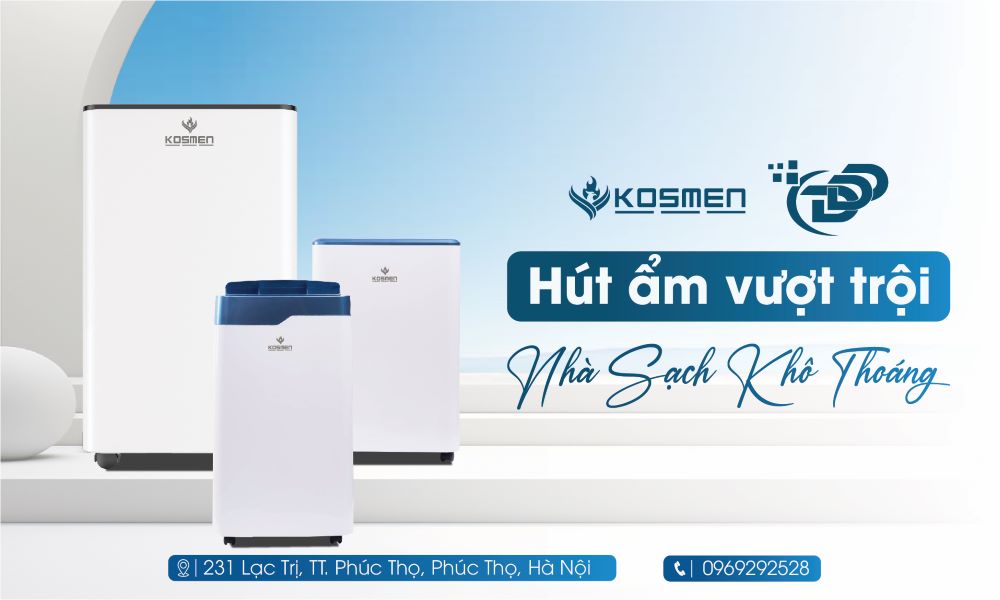 NPP Dương Danh Dũng l&agrave; đơn vị cung cấp m&aacute;y h&uacute;t ẩm, m&aacute;y lọc kh&ocirc;ng kh&iacute; Kosmen ch&iacute;nh h&atilde;ng