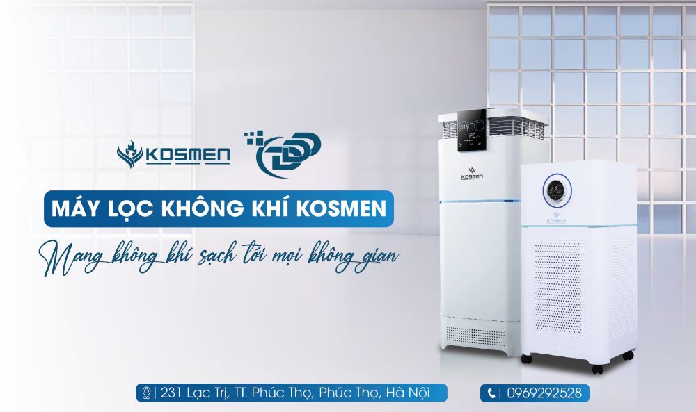 Dương Danh Dũng ph&acirc;n phối m&aacute;y lọc kh&ocirc;ng kh&iacute; Kosmen ch&iacute;nh h&atilde;ng tại H&agrave; Nội