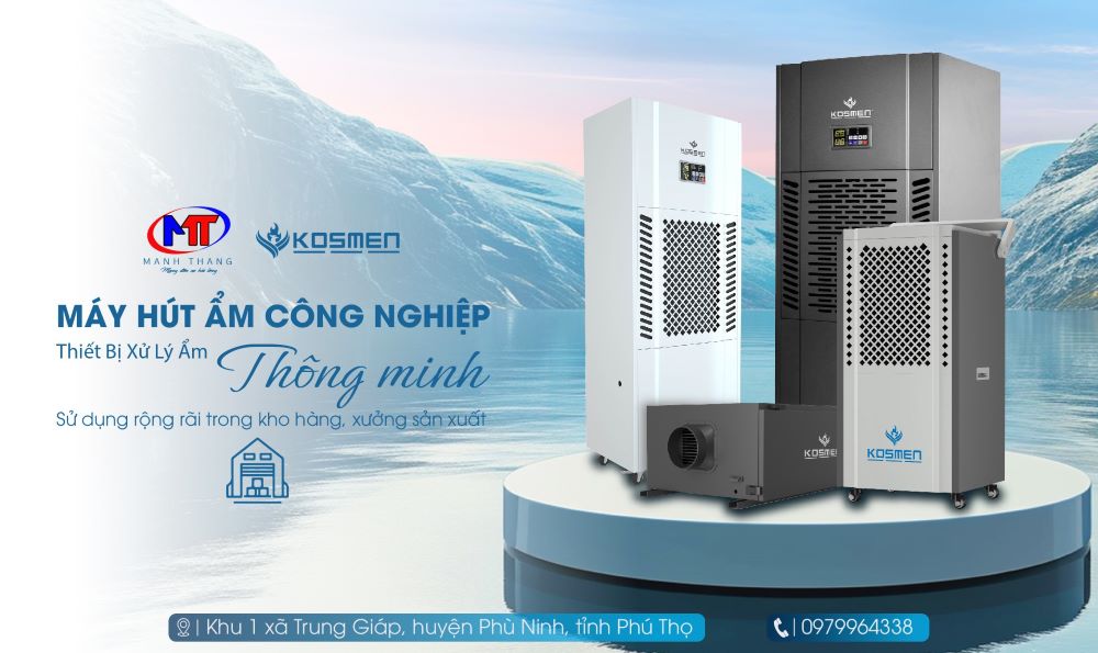 M&aacute;y h&uacute;t ẩm c&ocirc;ng nghiệp Kosmen được ph&acirc;n phối bởi NPP Mạnh Thắng 