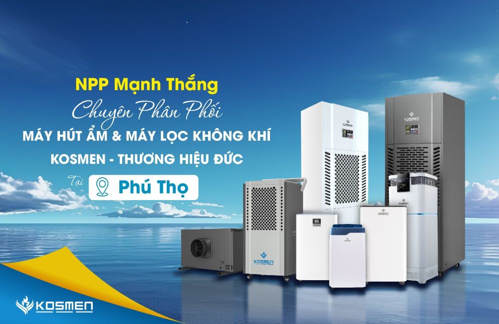 NPP Mạnh Thắng Chuyên Máy Hút Ẩm Kosmen Tại Phú Thọ