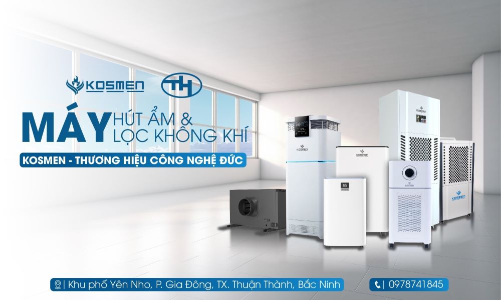 NPP Trung Hoàng là địa chỉ phân phối máy hút ẩm và máy lọc không khí Kosmen chính hãng