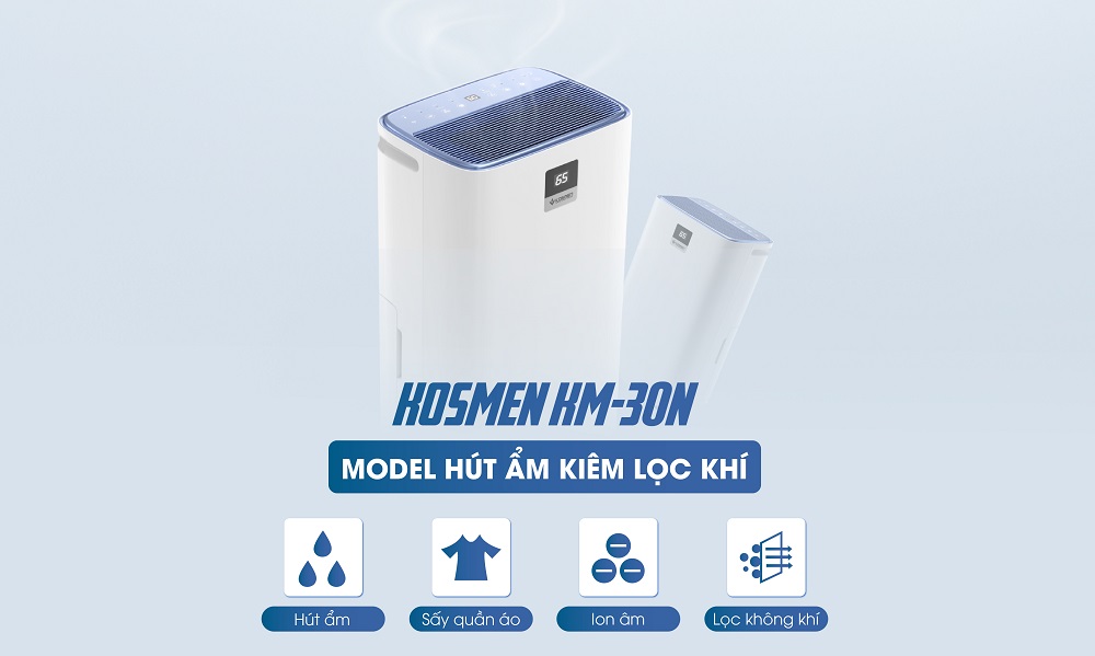 Máy hút ẩm Kosmen - Giải pháp bảo vệ gia đình cho mùa nồm ẩm