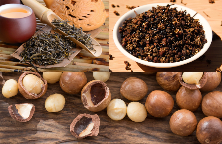 Ch&egrave; kh&ocirc;, hạt mắc kh&eacute;n, hạt macca l&agrave; c&aacute;c loại n&ocirc;ng sản thơm ngon nức tiếng tại Lai Ch&acirc;u