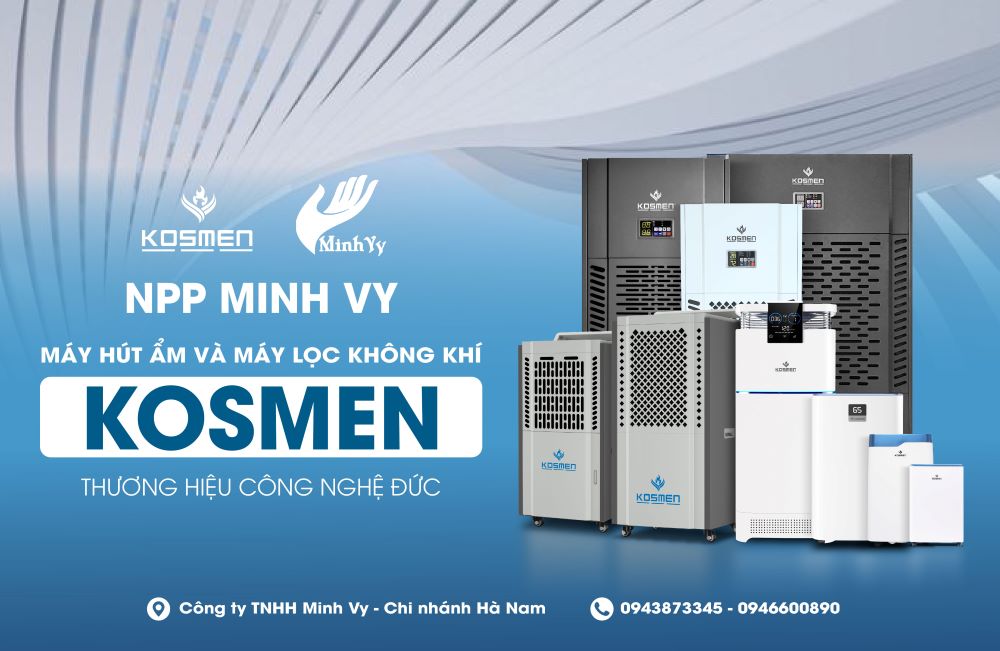 NPP Minh Vy phân phối máy hút ẩm Kosmen chính hãng tại Hà Nam