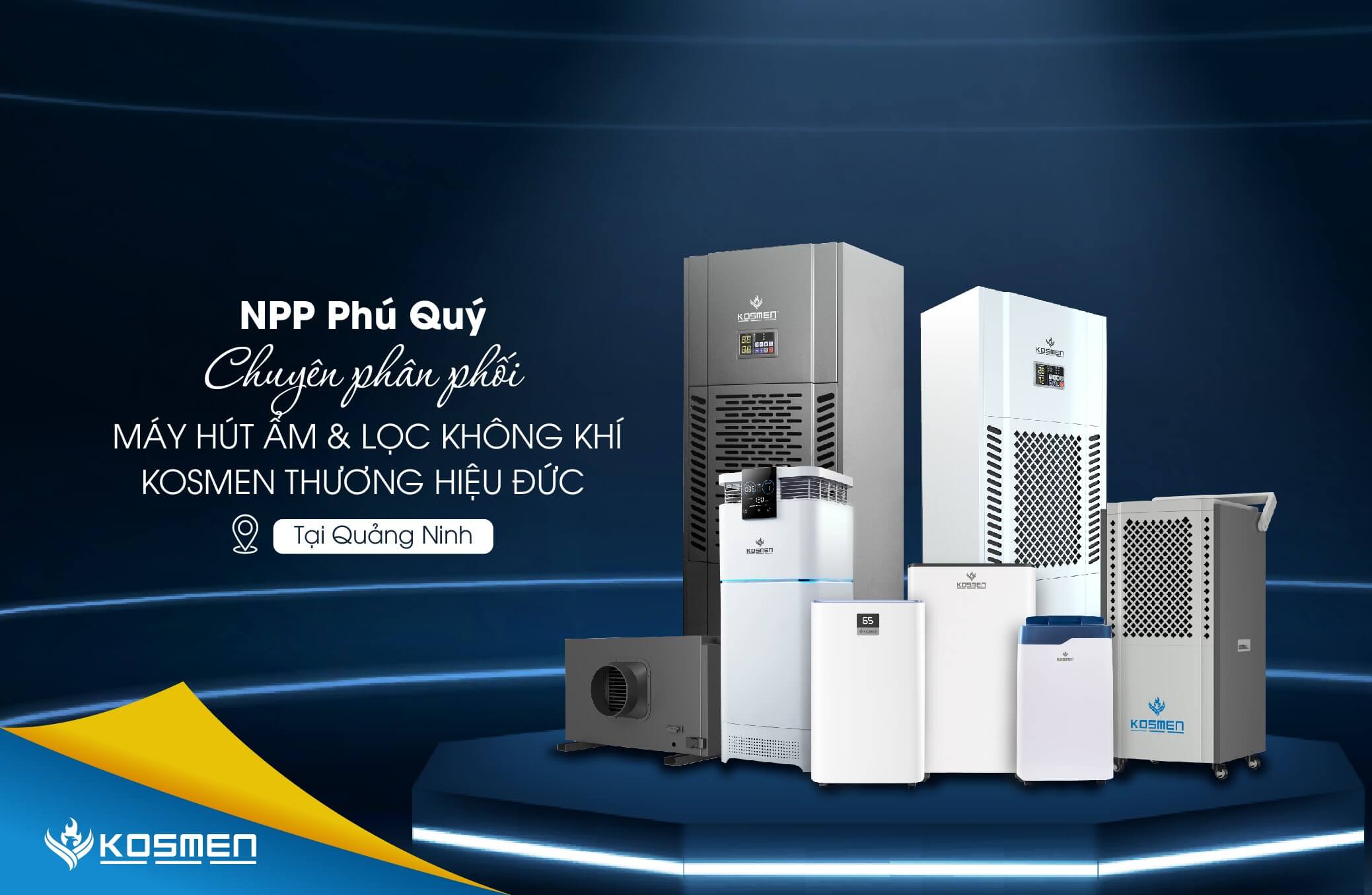 NPP Phú Quý Chuyên Máy Hút Ẩm Kosmen Đức Tại Quảng Ninh
