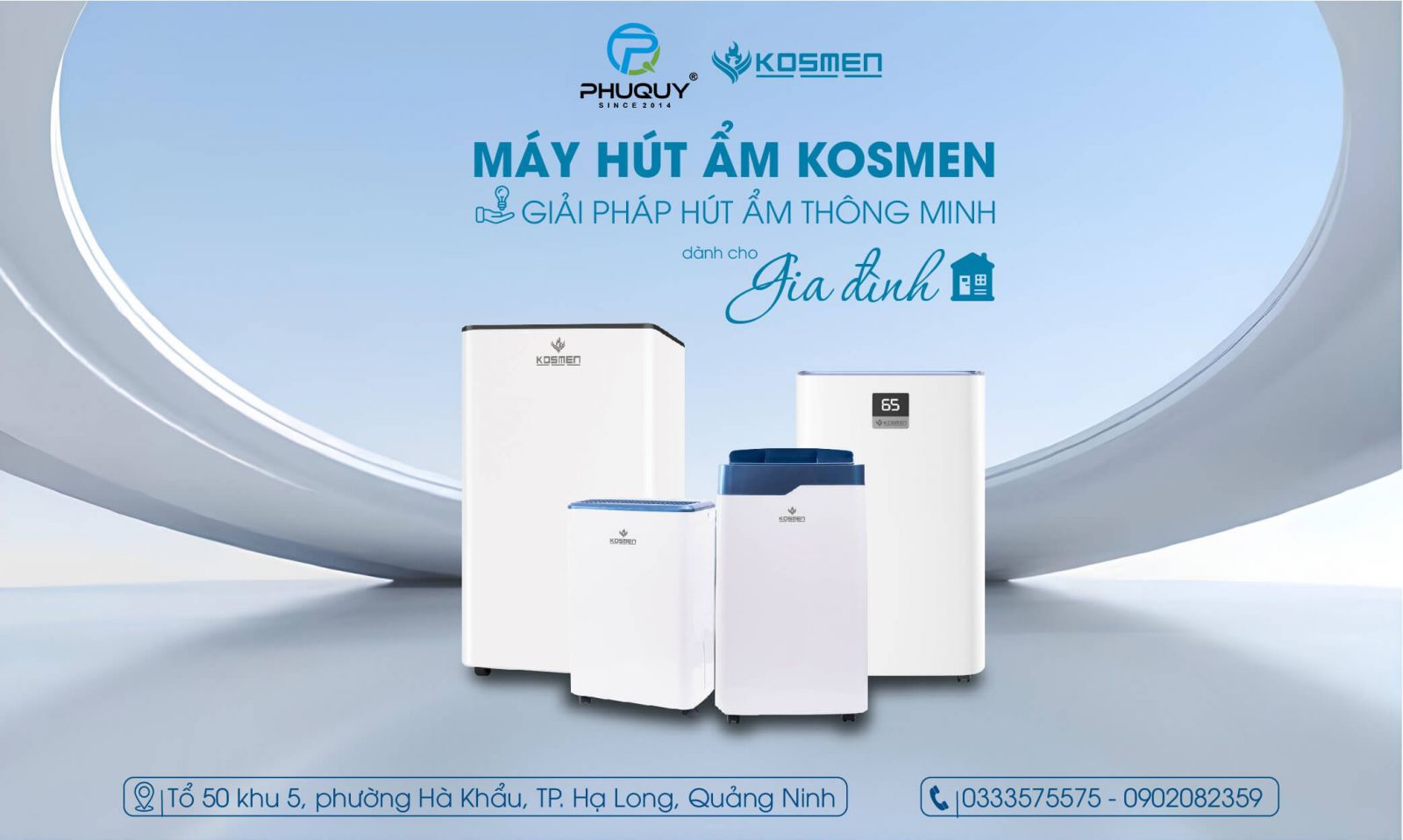 C&aacute;c d&ograve;ng m&aacute;y h&uacute;t ẩm d&acirc;n dụng Kosmen được Ph&uacute; Qu&yacute; ph&acirc;n phối