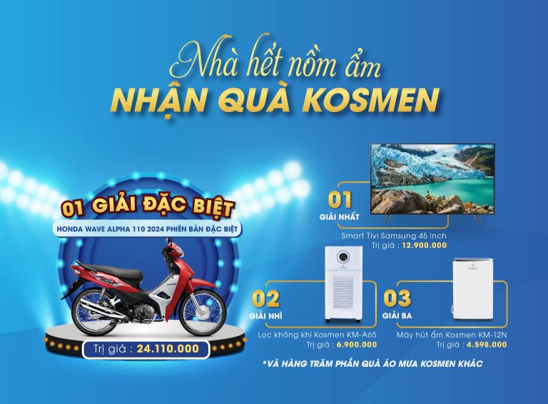 Chương Trình Quay Số Trúng Thưởng “Nhà Hết Nồm Ẩm - Nhận Quà Kosmen”