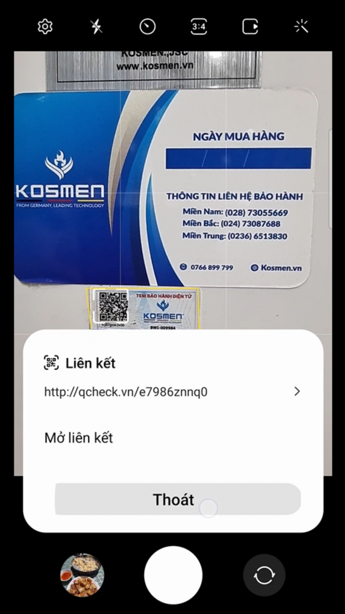 Qu&eacute;t m&atilde; QR Code bằng camera hoặc ứng dụng