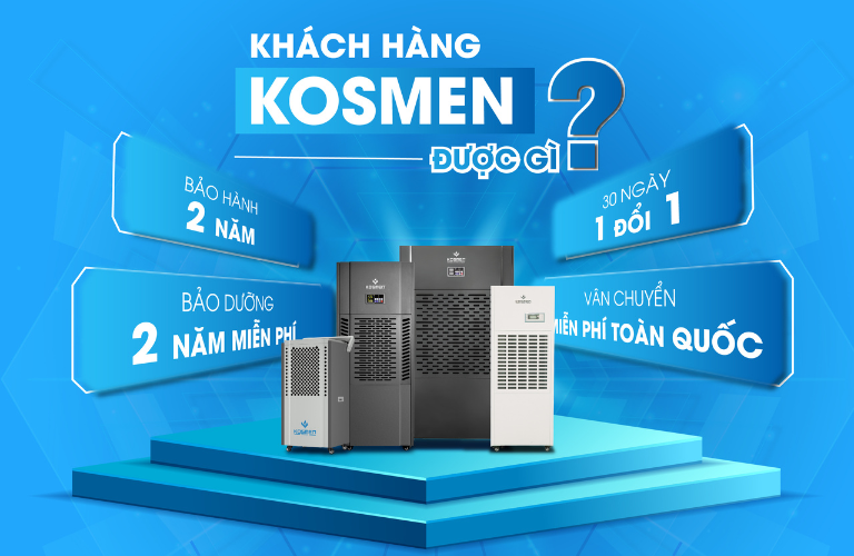 Kh&aacute;ch h&agrave;ng được nhận nhiều quyền lợi v&agrave; ưu đ&atilde;i khi mua m&aacute;y h&uacute;t ẩm tại Kosmen