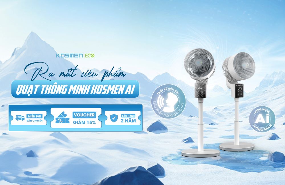 Ra mắt quạt thông minh Kosmen Eco thế hệ mới với nhiều tính năng ưu việt