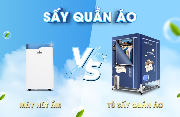 Trời Nồm Sấy Quần Áo Bằng Máy Hút Ẩm Hay Tủ Sấy Quần Áo?