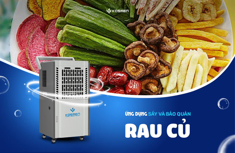 Ứng dụng của máy hút ẩm trong sấy và bảo quản rau củ