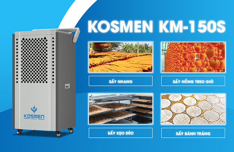 Máy hút ẩm Kosmen KM-150S được tích hợp tính năng sấy khô, tạo sự thuận lợi trong quá trình bảo quản