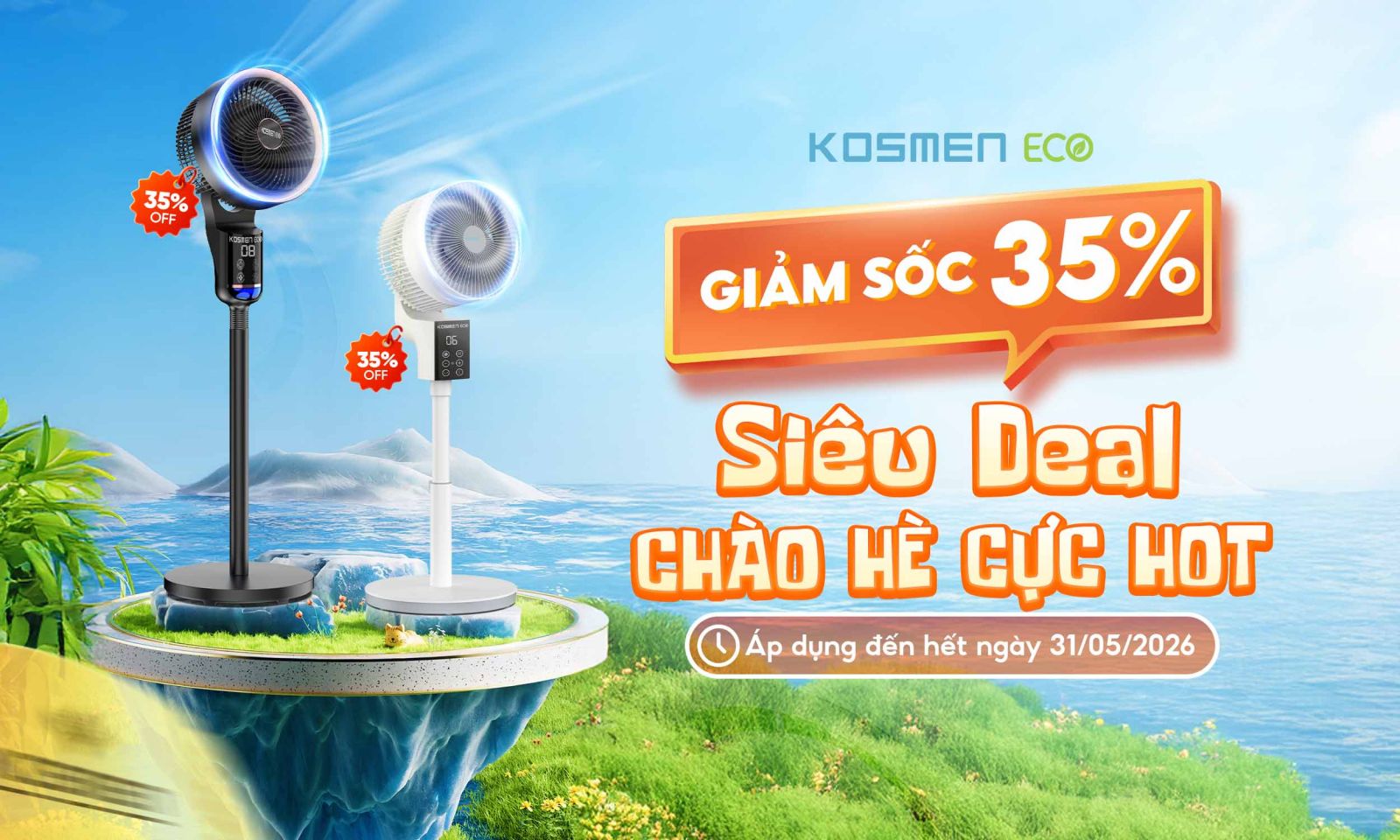 Si&ecirc;u deal ch&agrave;o h&egrave; giảm sốc cho c&aacute;c d&ograve;ng quạt đối lưu kh&ocirc;ng kh&iacute; Kosmen ECO