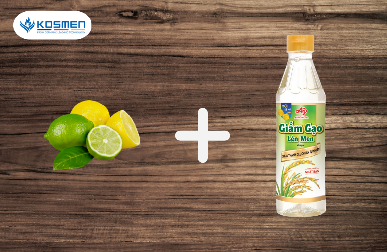 Sử dụng chanh và giấm để loại bỏ nấm mốc