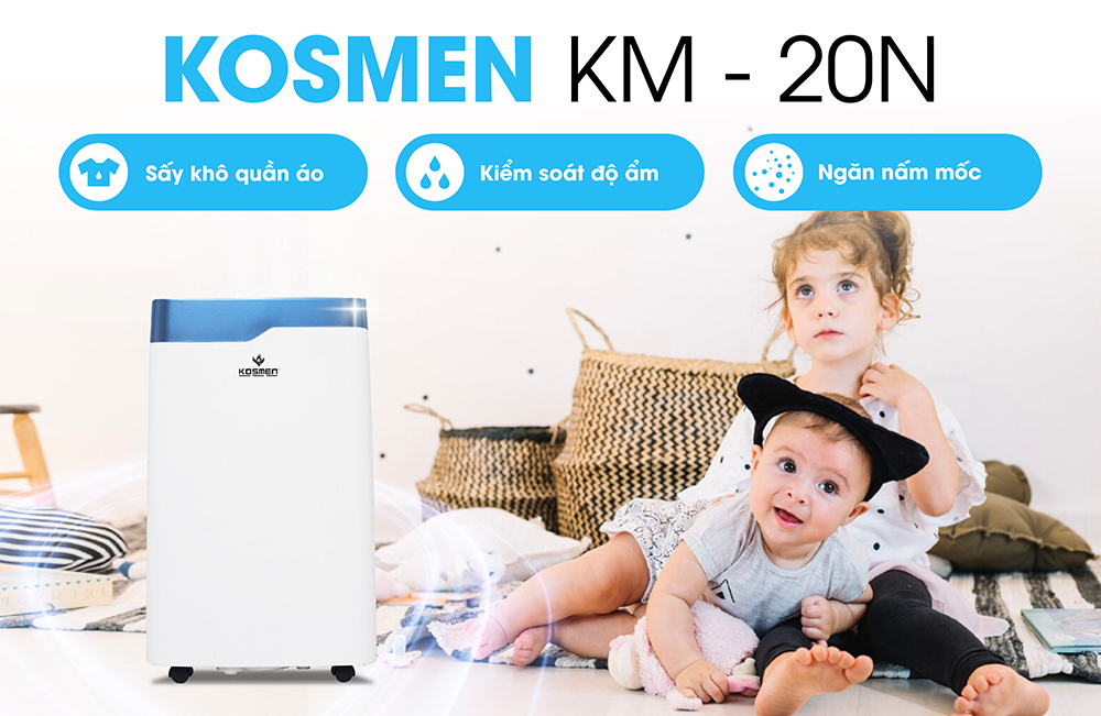 Sử dụng máy hút ẩm Kosmen để bảo vệ sức khỏe trẻ em khi trời nồm ẩm