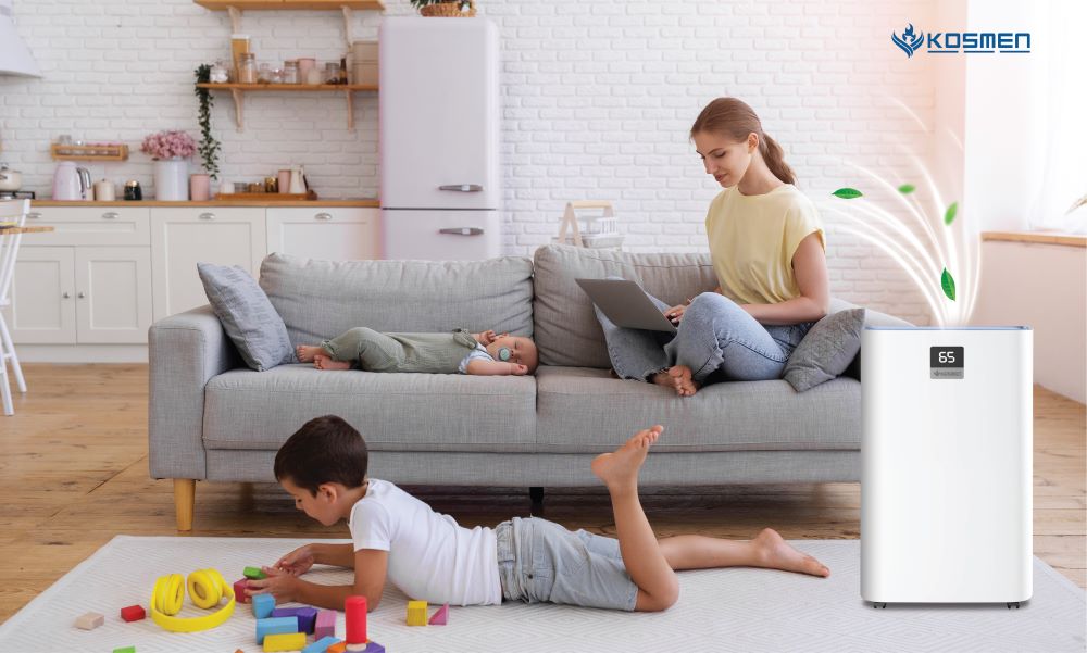 Máy hút ẩm giúp bảo vệ tối đa sức khỏe của các thành viên trong gia đình