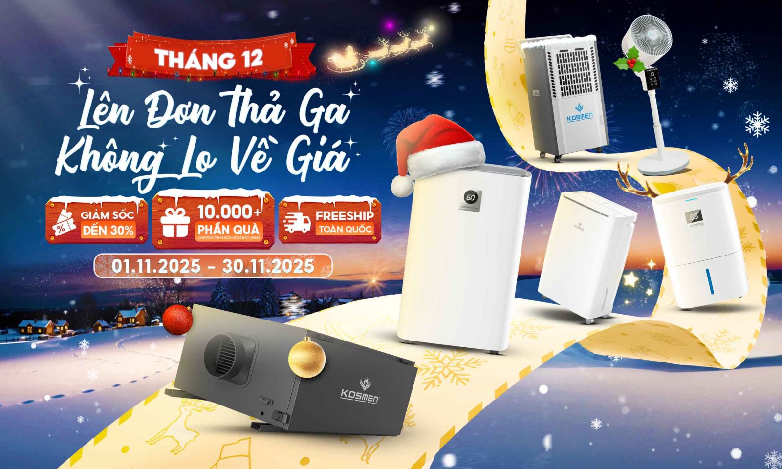 Ưu đ&atilde;i hấp dẫn đến 30% từ Kosmen trong dịp sale cuối năm