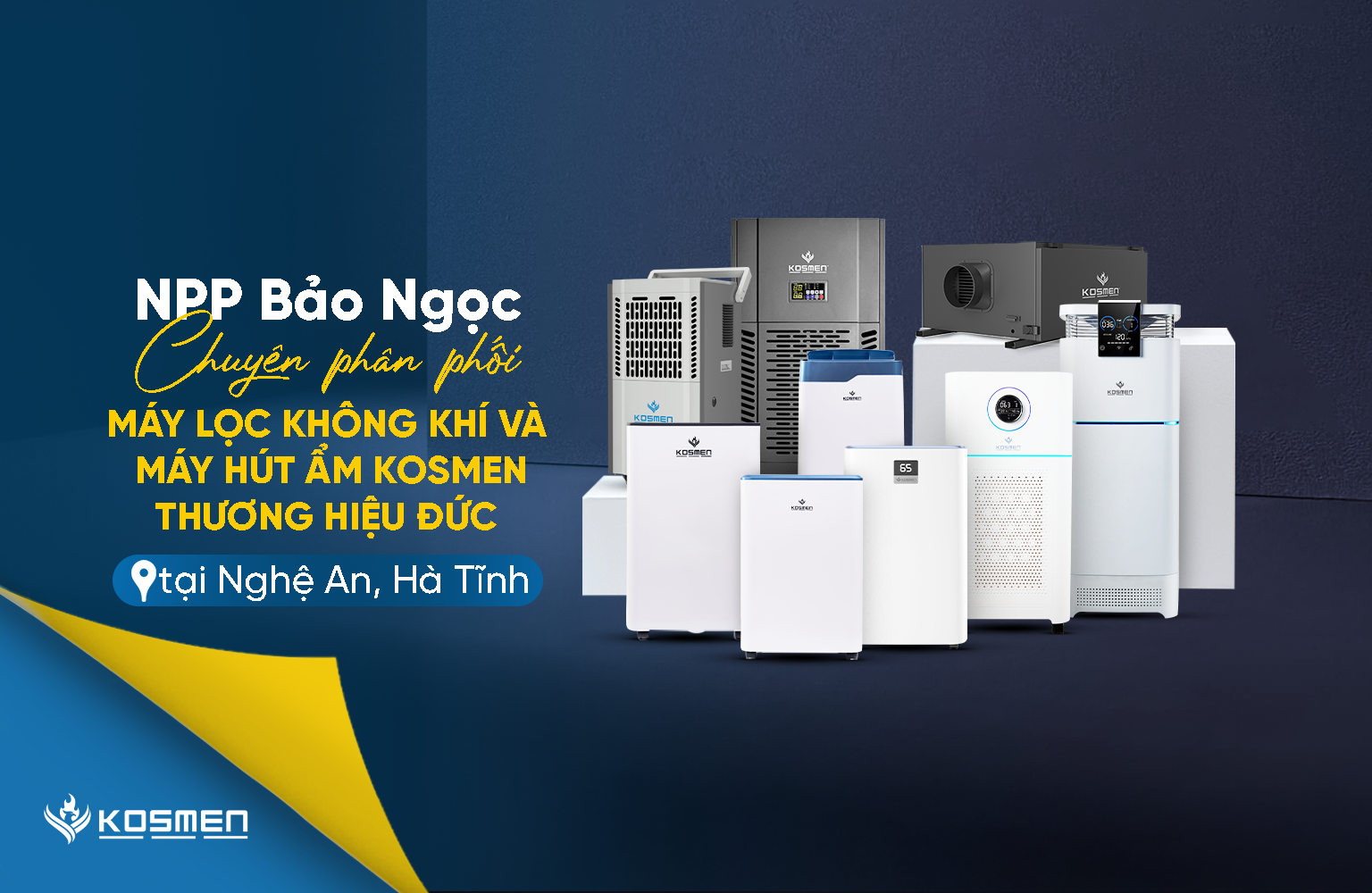 NPP Bảo Ngọc Chuyên Máy Hút Ẩm Kosmen Tại Nghệ An, Hà Tĩnh