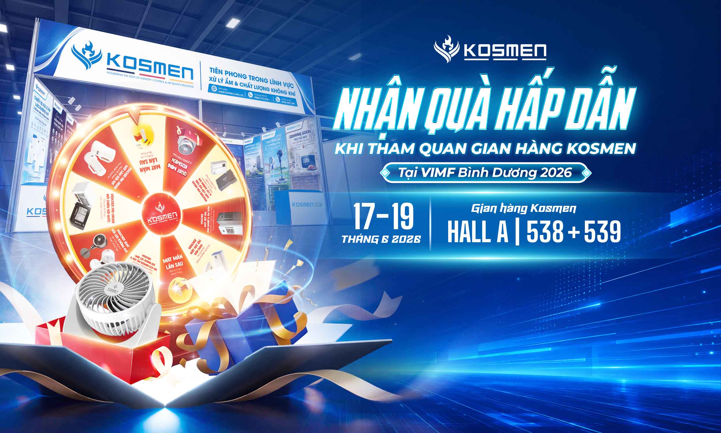 Ghé Thăm Gian Hàng Kosmen Tại VIMF Bình Dương 2026 – Nhận Nhiều Quà Tặng Và Ưu Đãi Hấp Dẫn