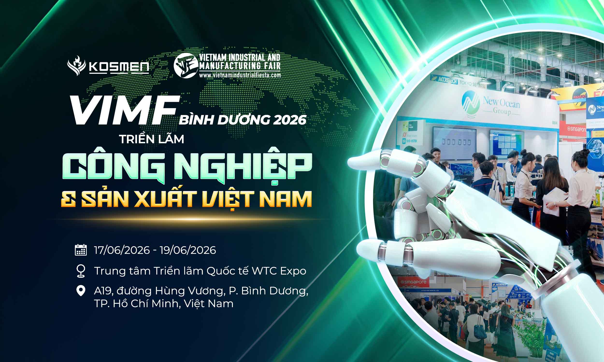 Kosmen Đồng Hành Cùng VIMF Bình Dương 2026 – Triển Lãm Công Nghiệp Và Sản Xuất Hàng Đầu Việt Nam