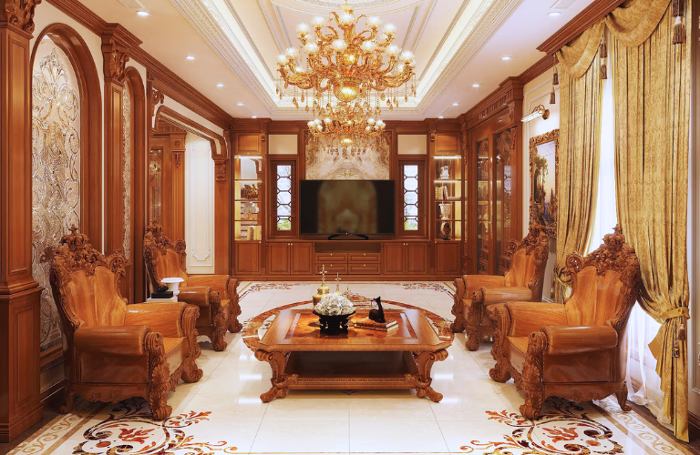 Trang tr&iacute; nh&agrave; cửa bằng nội thất gỗ gi&uacute;p căn nh&agrave; trở n&ecirc;n ấm c&uacute;ng v&agrave; sang trọng