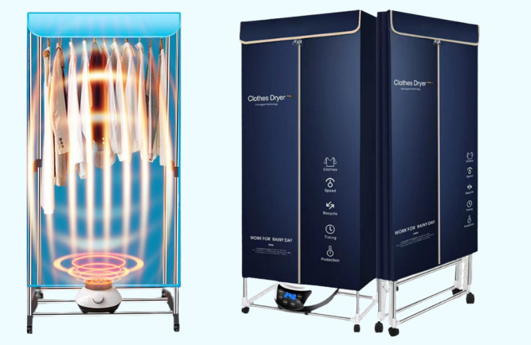 Tủ sấy quần áo sẽ sấy khô đồ bằng nhiệt trong quá trình hoạt động