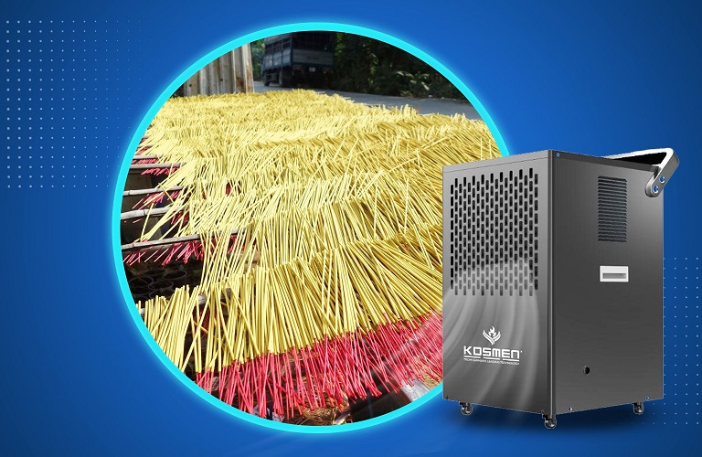 Sử dụng máy hút ẩm trong sấy nhang tăng năng suất
