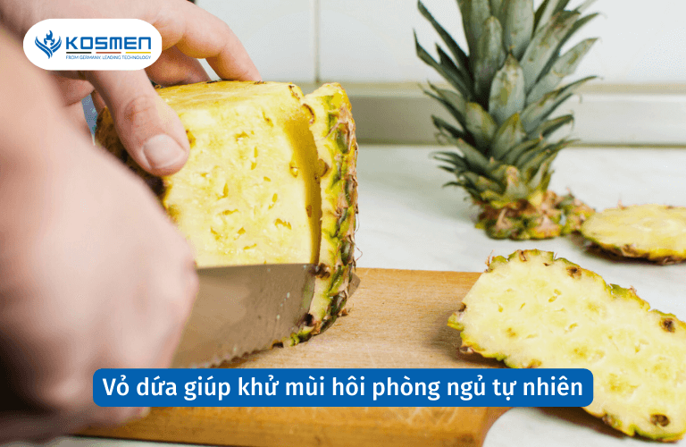 Vỏ dứa giúp khử mùi hôi phòng ngủ tự nhiên